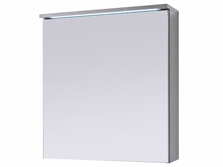 Armadietto a specchio >Kirkja< in Titan - 60x68x22,5 cm (LxAxP)