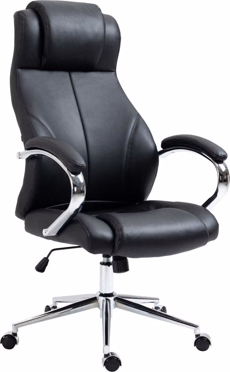 Sedia ergonomica per ufficio, sedia direzionale, sedia imbottita per coniugi - Design senza tempo | Colore: Nero