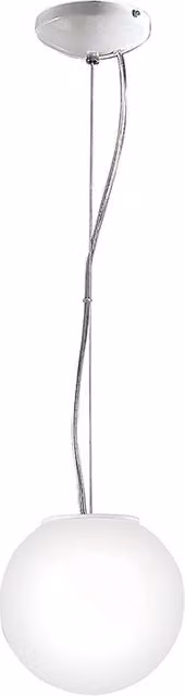 Lampada a Sospensione Emily Rossini Group in Vetro Bianco con Attacco E27 e Protezione IP20, Diametro: 20 cm