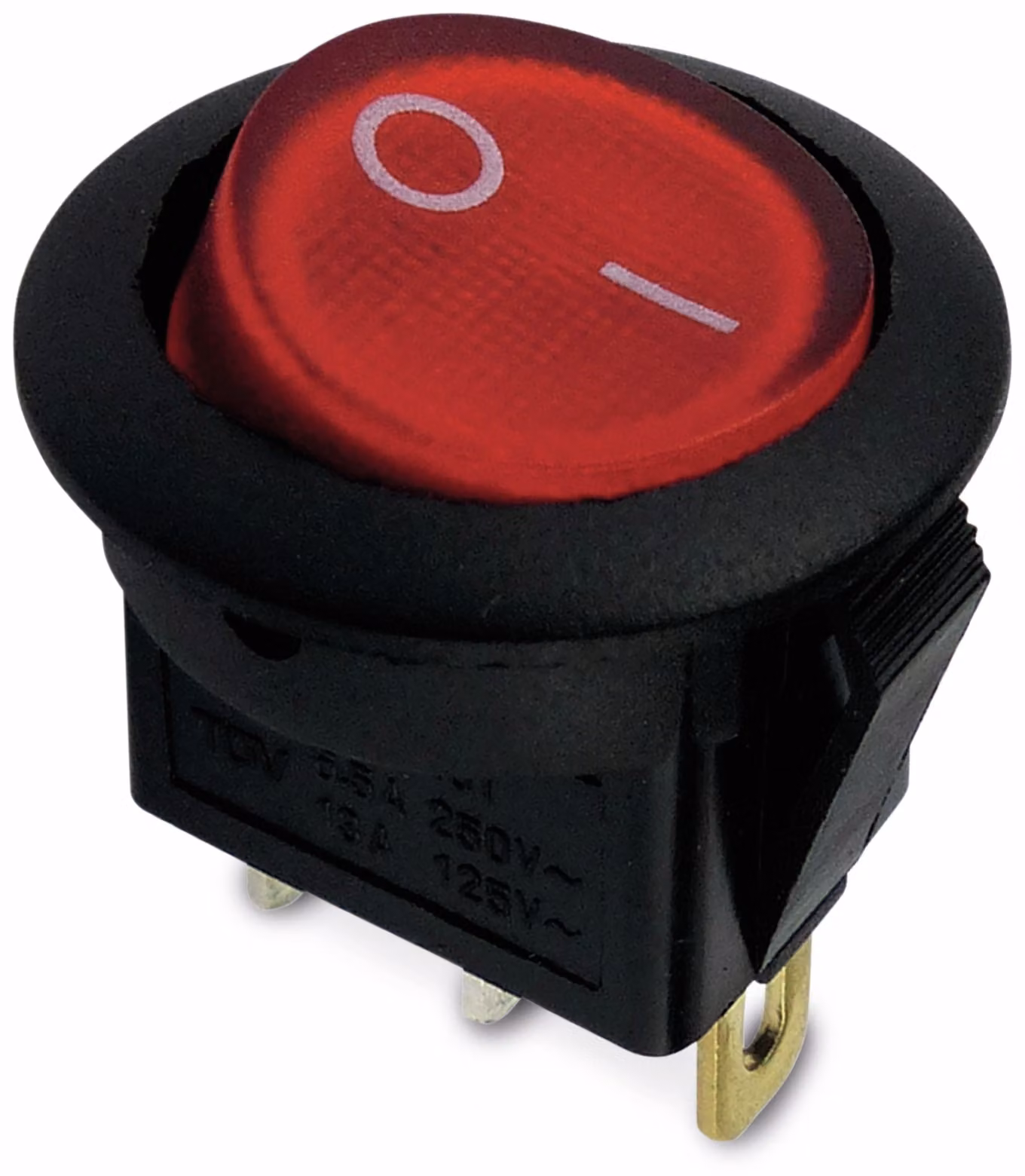 Interruttore a bilanciere 1xE/A 250 V~, 6,5 A rt illuminato, Ø 20 mm