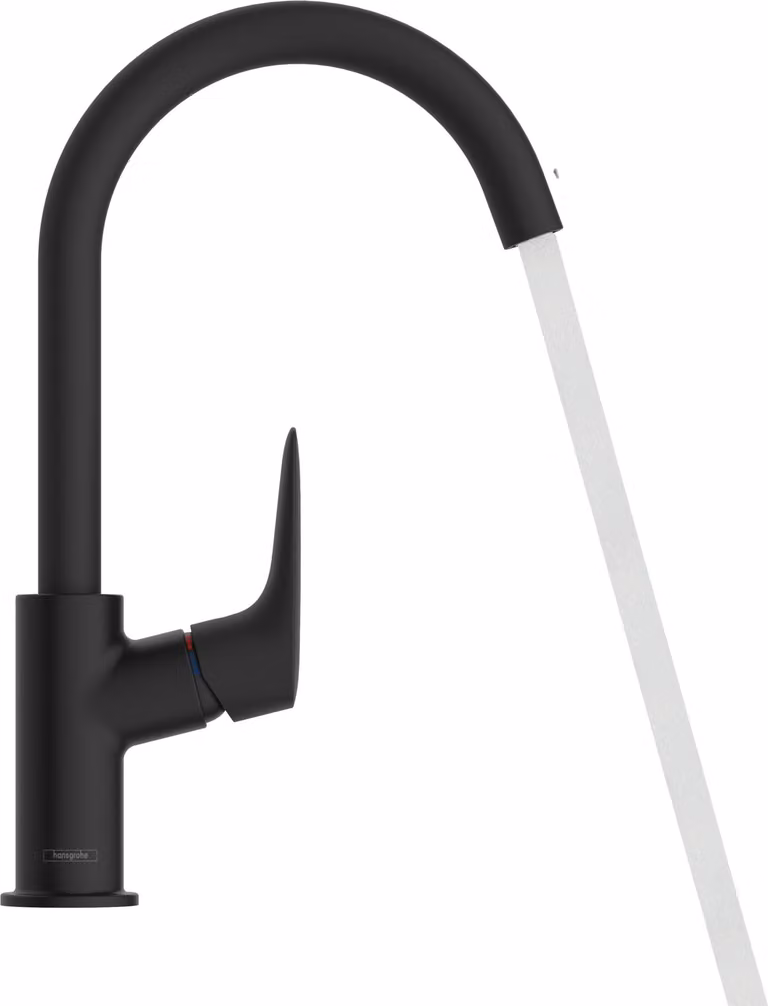hansgrohe Logis Mitigeur de lavabo, bec pivotant, ComfortZone210, vidage à tirette, saillie 154mm, 71130670, 71130670