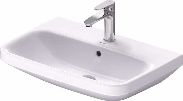 Duravit Waschtisch DuraStyle 650 mm mit ÜL, mit HLB, 1 HL, weiß