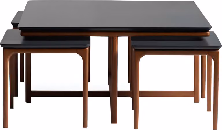 Gruppe Couchtische Beistelltische Kaffeetische Sofatische Holz Schwarz