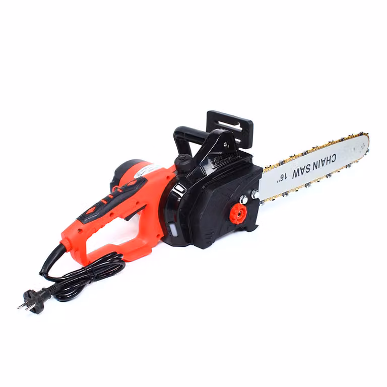Troncatrice a catena elettrica, potenza 2000W, design leggero, materiali robusti, colore rosso, conforme agli standard UE
