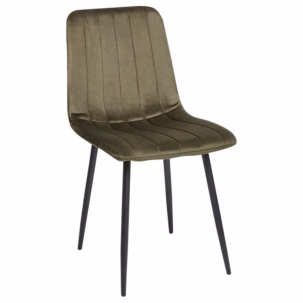 Set di 4 sedie da pranzo BELIANI in velluto verde con gambe in metallo nero stile moderno – 2
