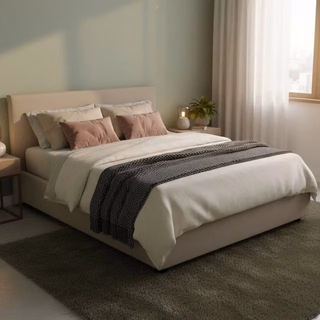 Letto Matrimoniale Nessuna Talamo Italia con Contenitore a Alzata e Materasso Incluso, Grigio, L/P/H: 160 x 200 x 175 cm