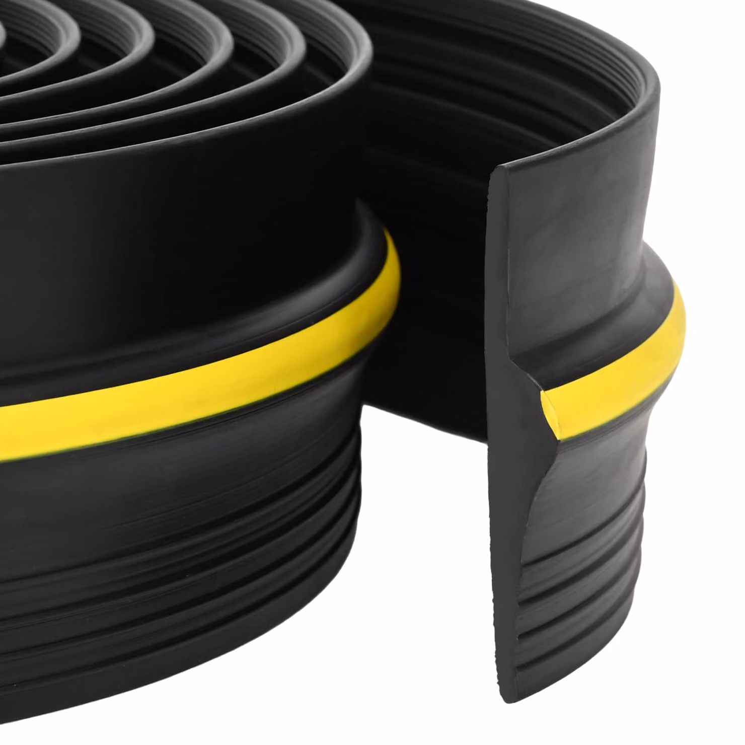 Guarnizione per pavimento del garage vidaXL in PVC Nero e Giallo