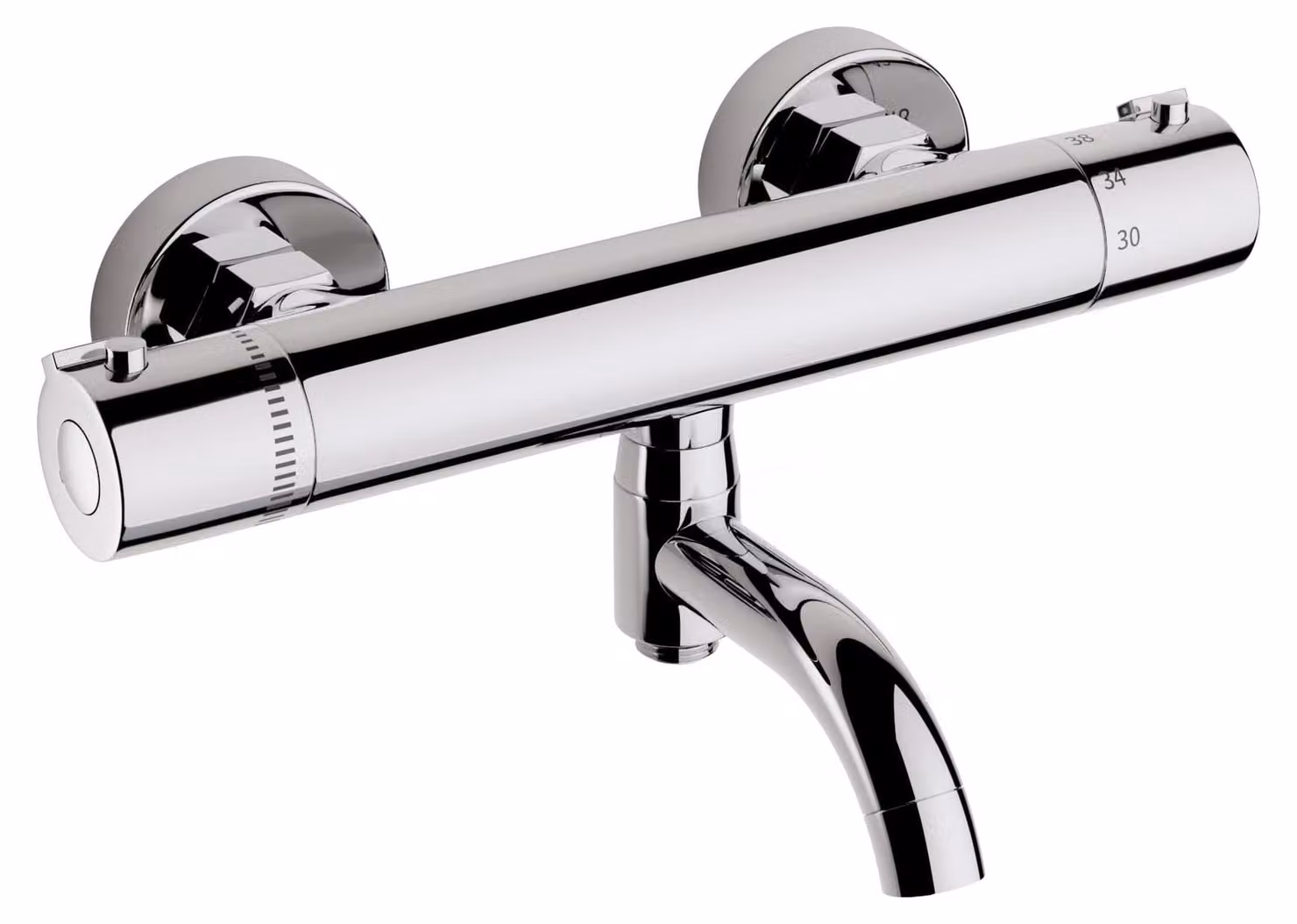 Miscelatore per doccia con termostato, funzione antiscottatura e design ecologico