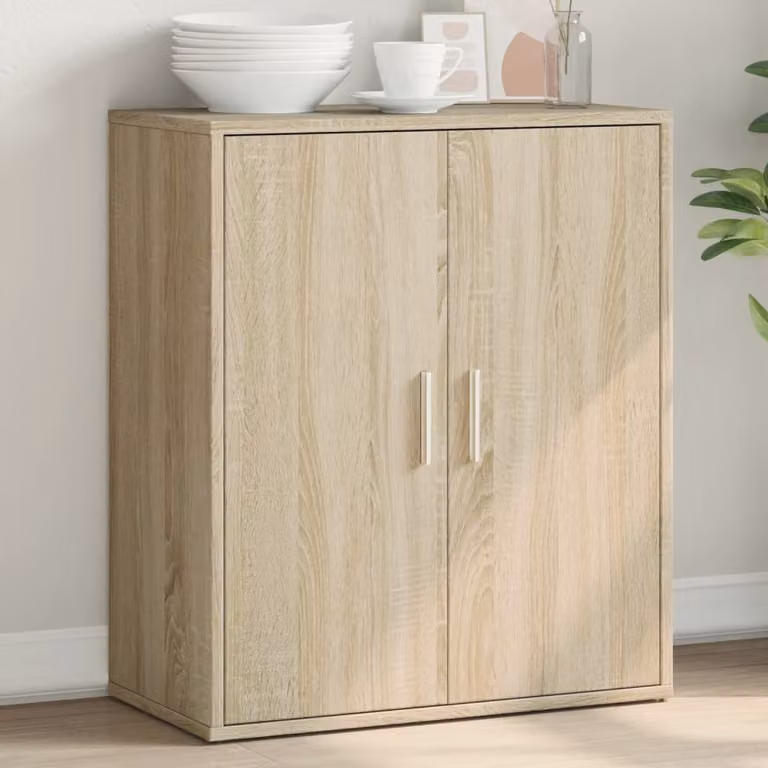 Credenza moderna vidaXL in legno Rovere Sonoma, L 60 cm x P 31 cm x H 70 cm