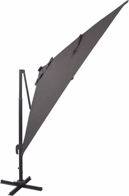 Ombrellone a Sbalzo con Palo e Luci a LED-Ombrello da giardino Antracite 300 cm 602616