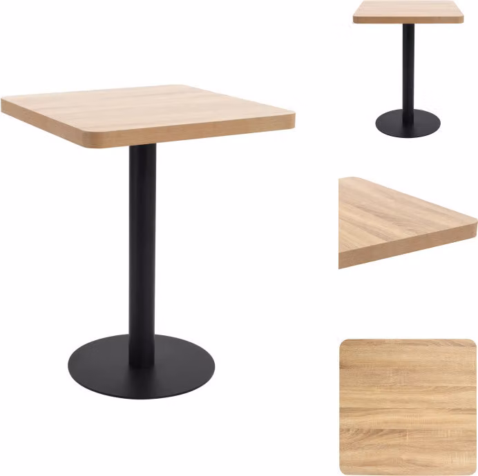 vidaXL Tavolo da bistrot marrone chiaro 60x60 cm MDF - Tavoli da pranzo
