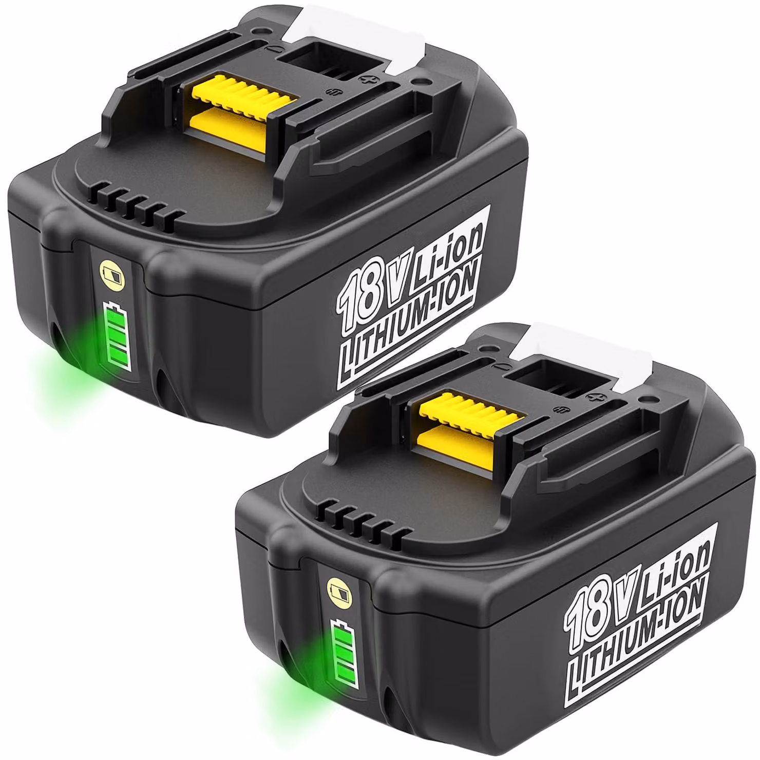 Confezione da 2 batterie agli ioni di litio da 18V e 5Ah (5000mAh) per utensili Makita LXT