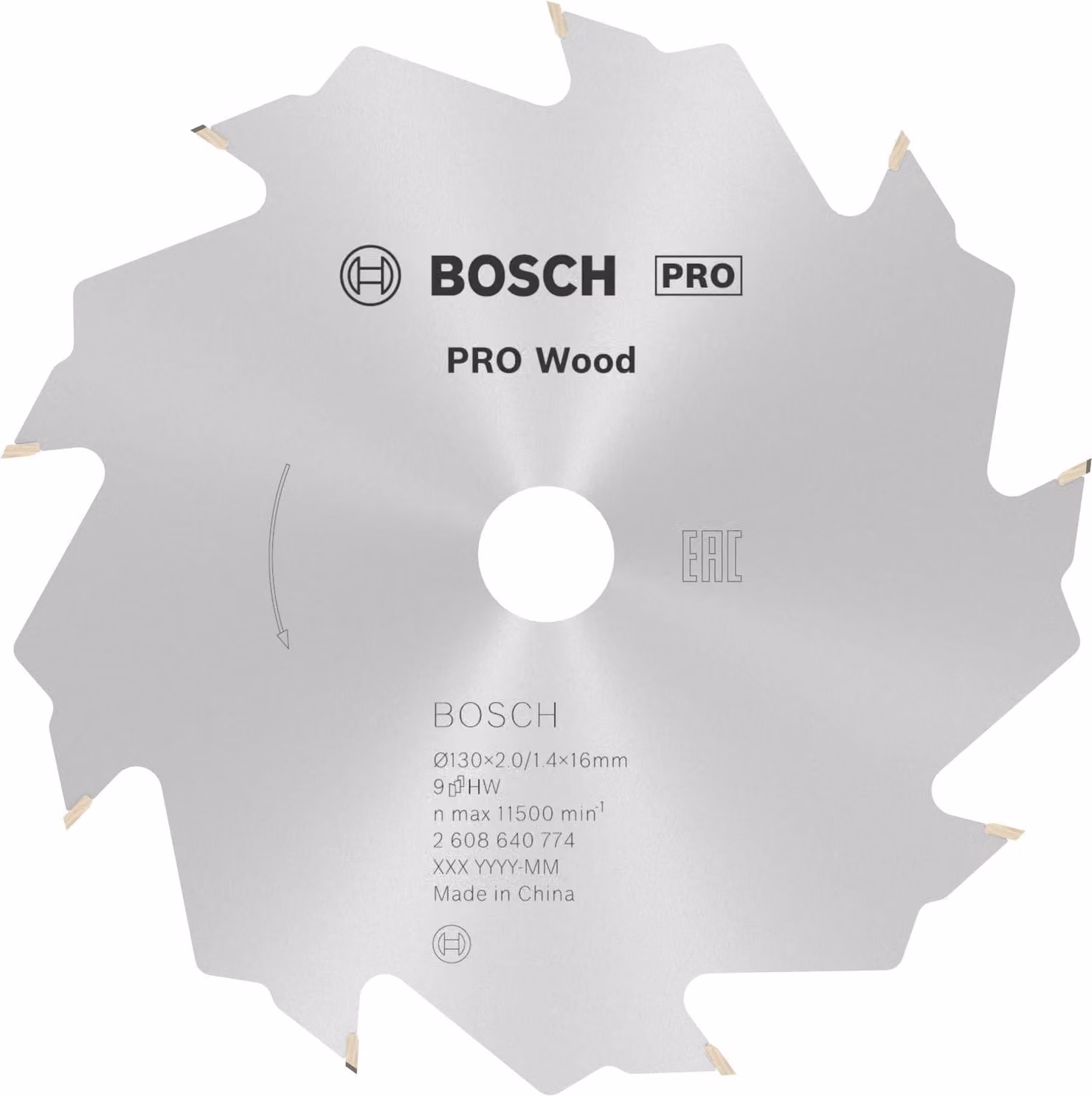 Bosch Professional, accessori: lama per sega circolare Speedline Wood 9, 130 mm, codice prodotto 2608640774