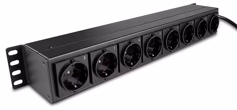 Lindy 73025 LINDY PDU a 8 vie per prese Schuko con interruttori