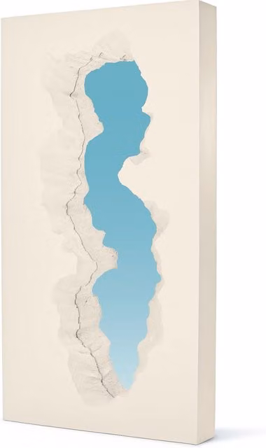 Specchio da parete design Gufram Broken Mirror colore bianco