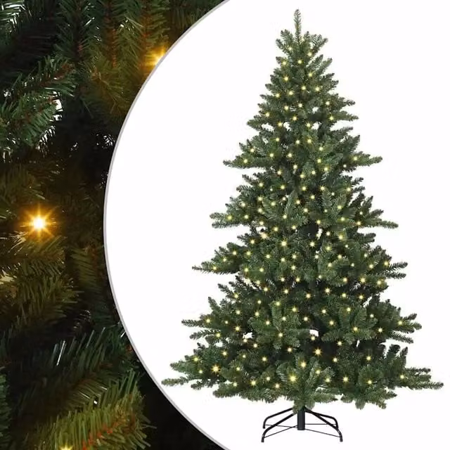 Albero di Natale | Decorazioni natalizie Artificiale con Rami Pieghevoli Verde 210 cm