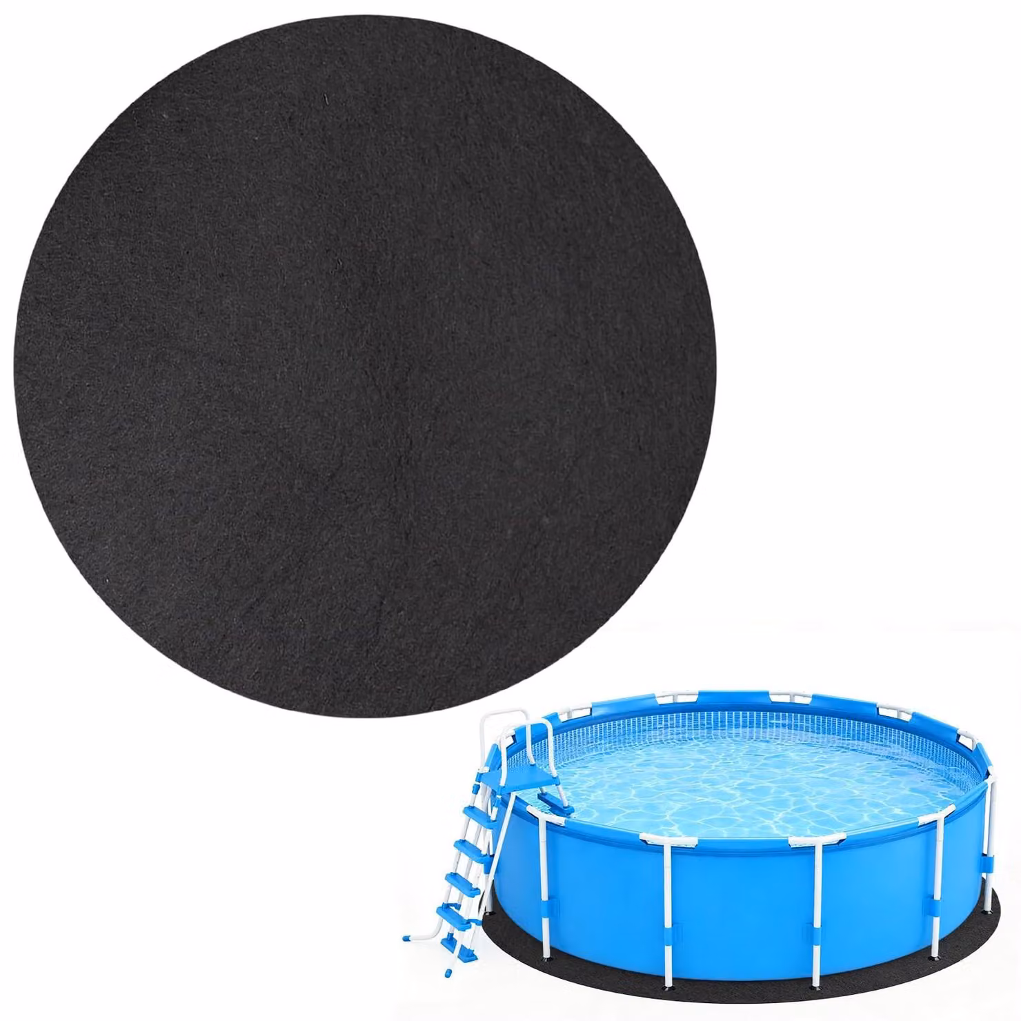 Solidchoice - Tappeto protettivo rotondo per piscine, diametro 305 cm, per la protezione del pavimento e l'isolamento