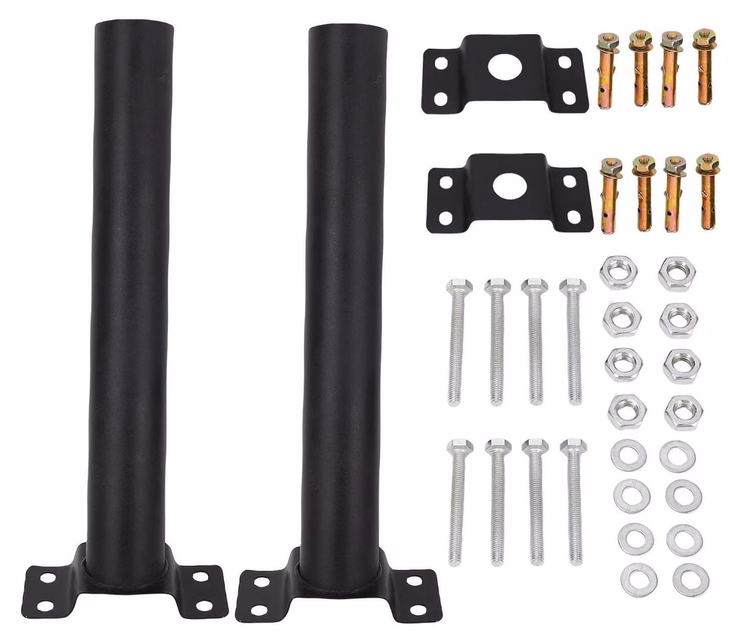 Supporto a parete per lampioni solari, in acciaio, 48 mm, 400 mm, girevole a 180°