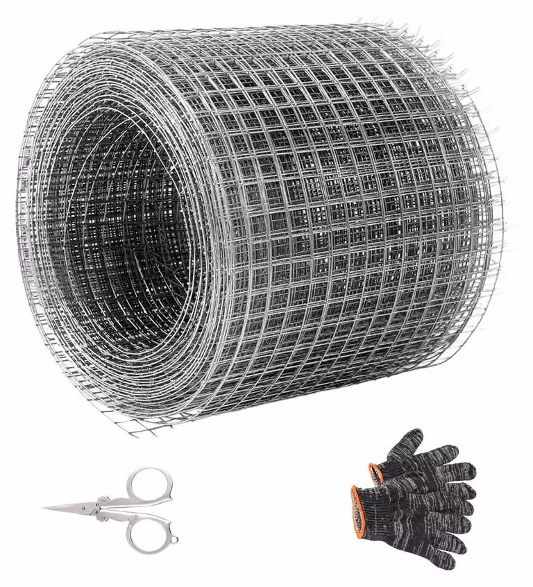 Griglia per animali, 10 cm x 6 m, acciaio inossidabile, grigia, 1 pezzo