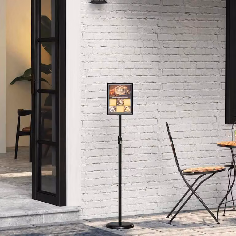 vidaXL Stand espositivi Nero 25 x 25 x 125 cm Alluminio