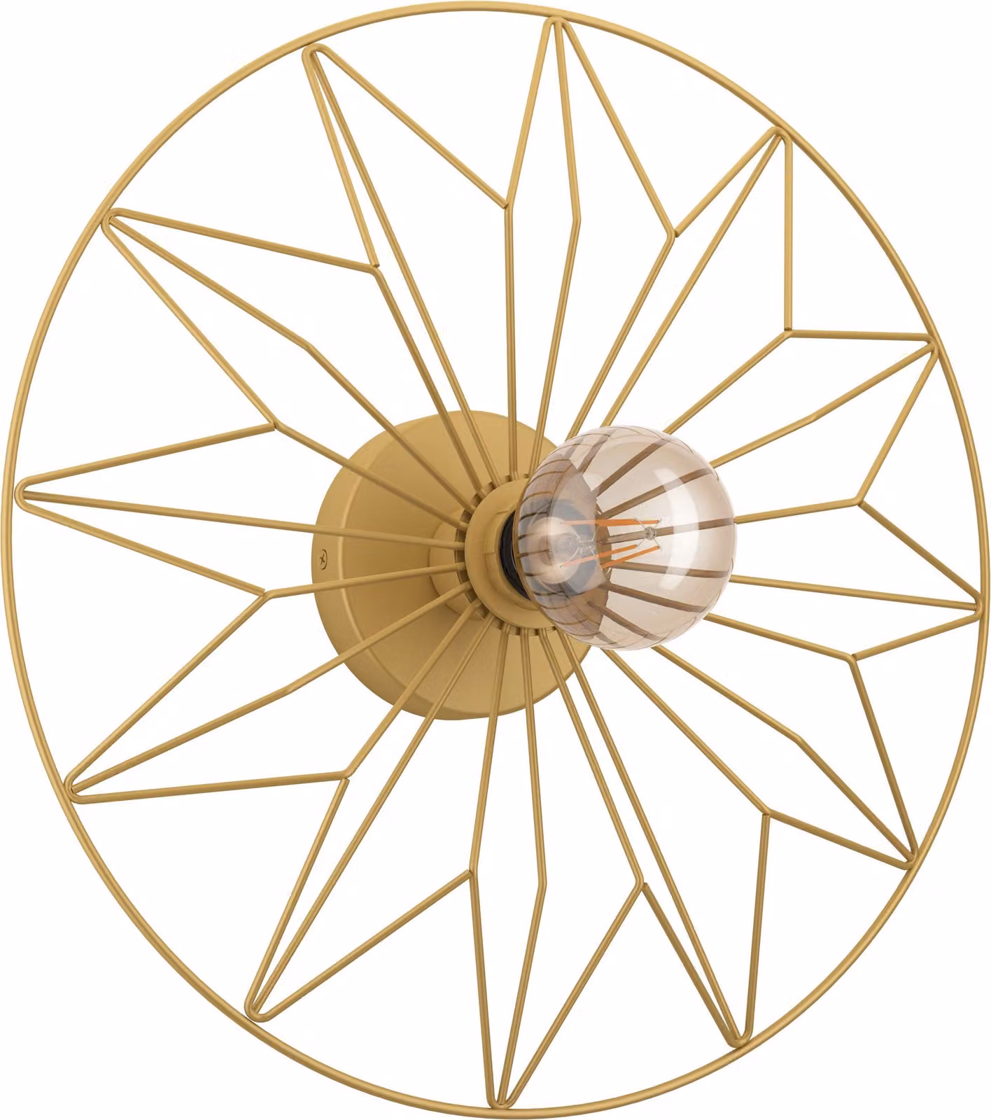 Applique Contemporanea Castanuelo 1 Luce Acciaio Oro