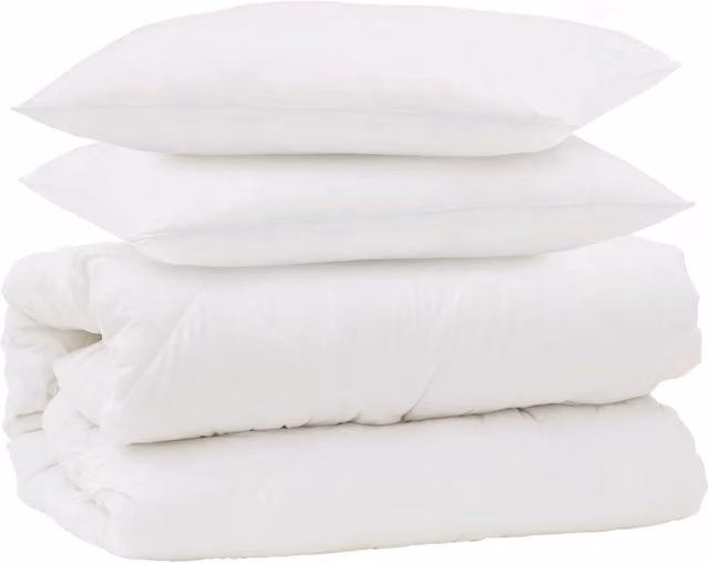 Set di 3 Piumoni Bianchi per Adulti in Microfibra e Piuma d'Oca per Inverno