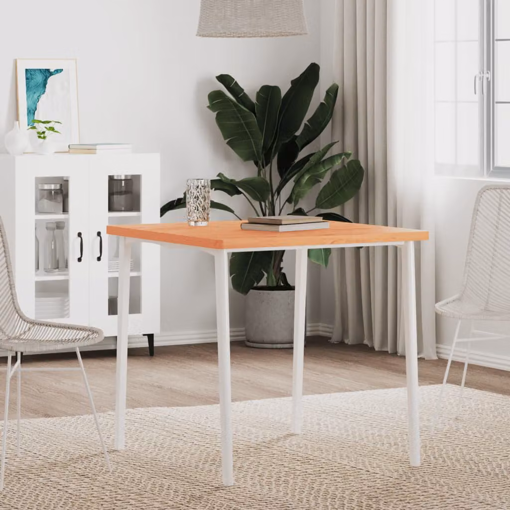 Piano per tavolo quadrato vidaXL in legno massello di faggio marrone L: 70 cm, P: 70 cm, H: 2,5 cm