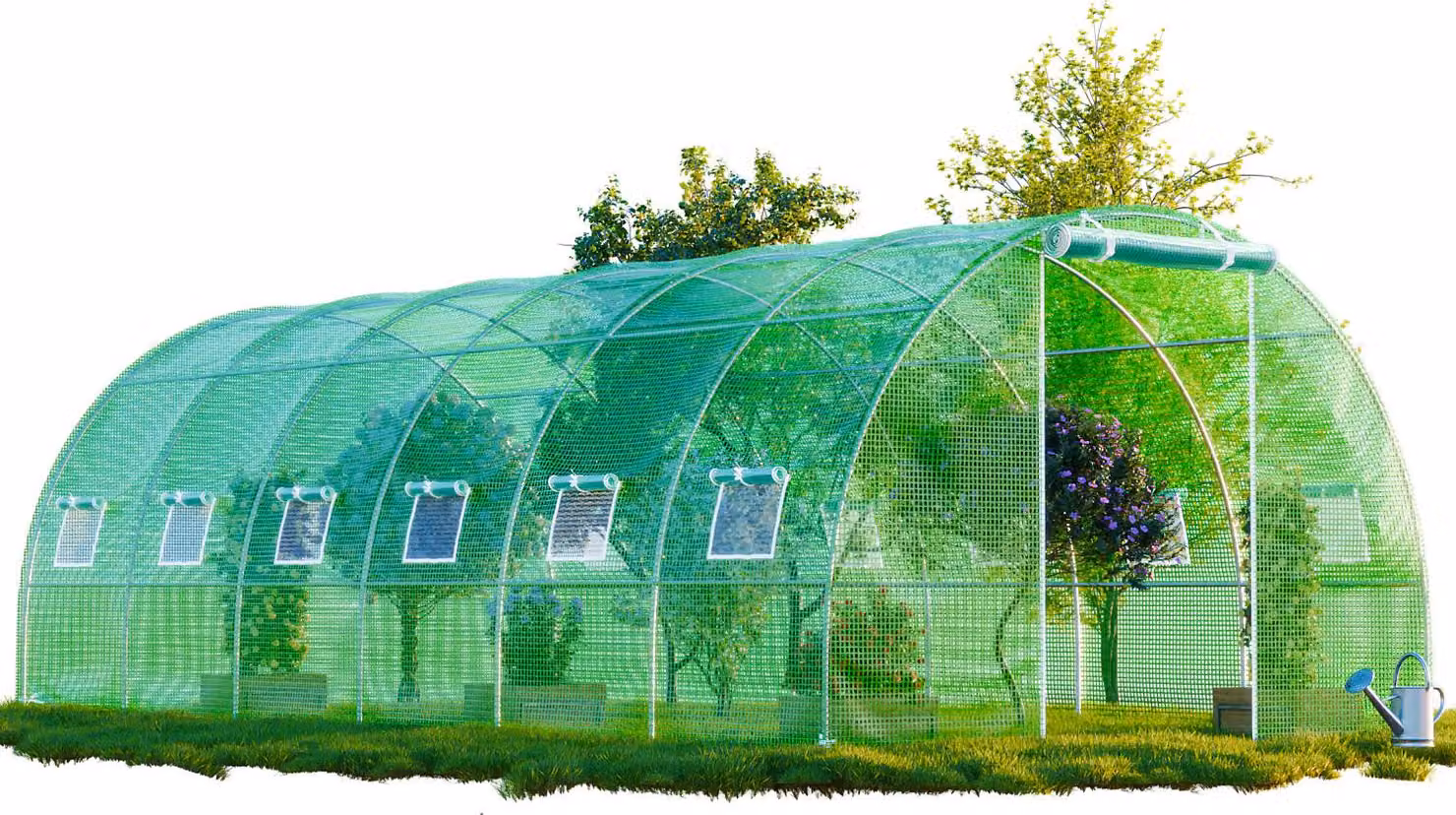 Serra in telo GARMIO® CARINI, tenda per pomodori, resistente all'inverno, 6x3x2 m, semenzaio, serra, ortaggi e frutta, aiuola rialzata