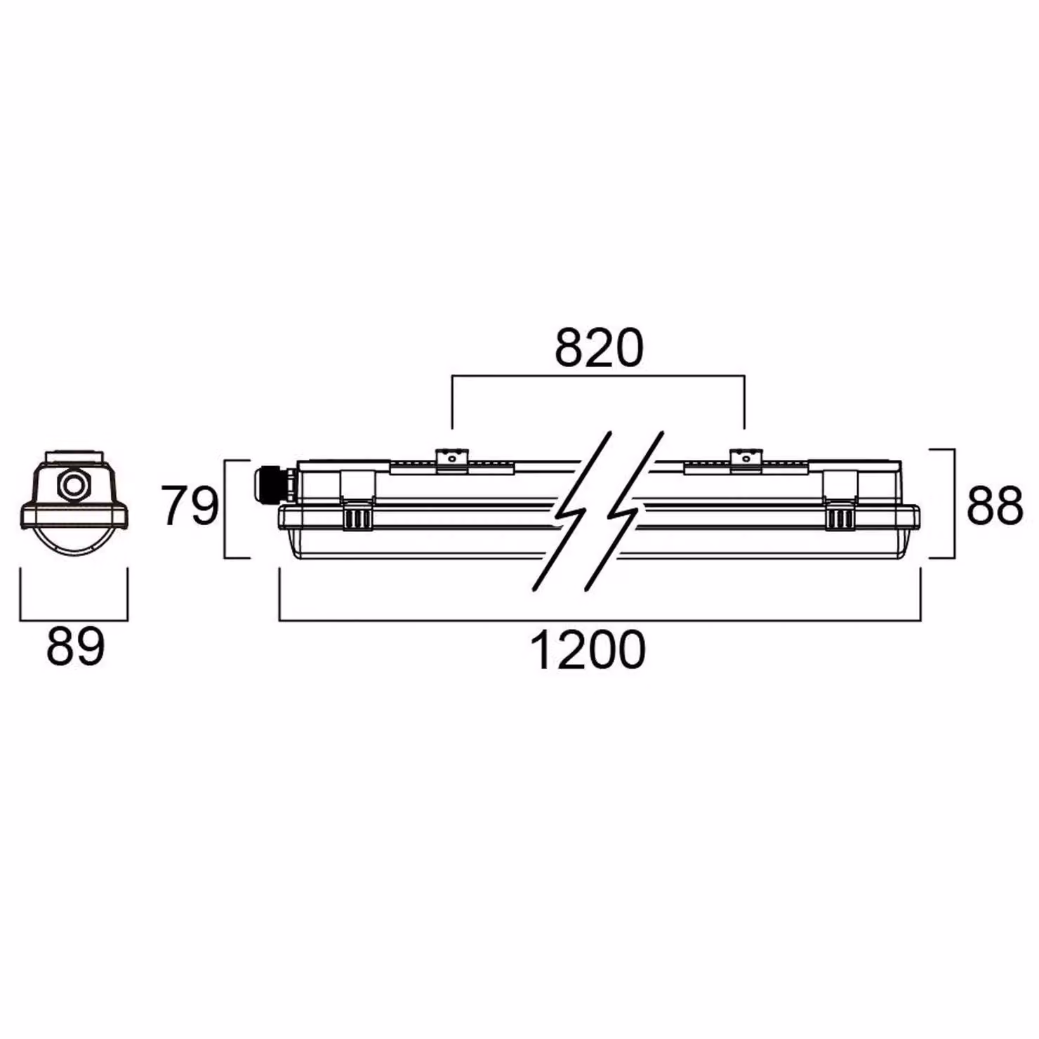 Sylvania lampada resistente all´umidità Resisto 1200, 20W, 840, sensore HF, Alluminio / Grigio / Zincato, Plastica