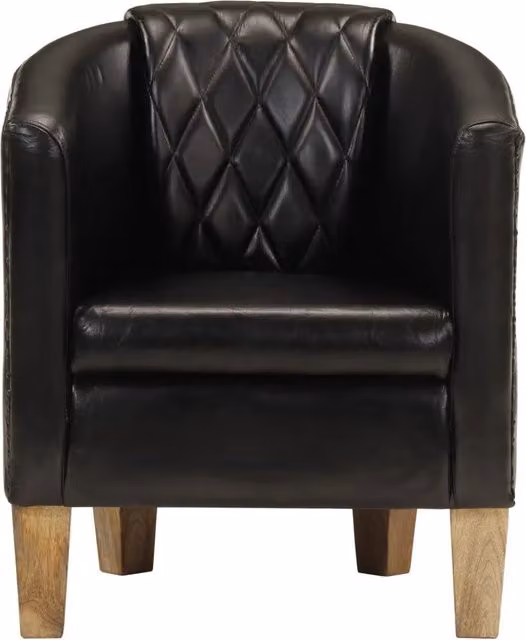 Poltrona Cabriolet Nera in Vera Pelle 359639