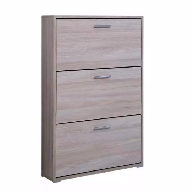 Scarpiera Salvaspazio GIORDANOSHOP con 3 Ante e 9 Paia di Scarpe in Olmo, L: 72,3 cm, P: 18,1 cm, H: 108,3 cm – 2