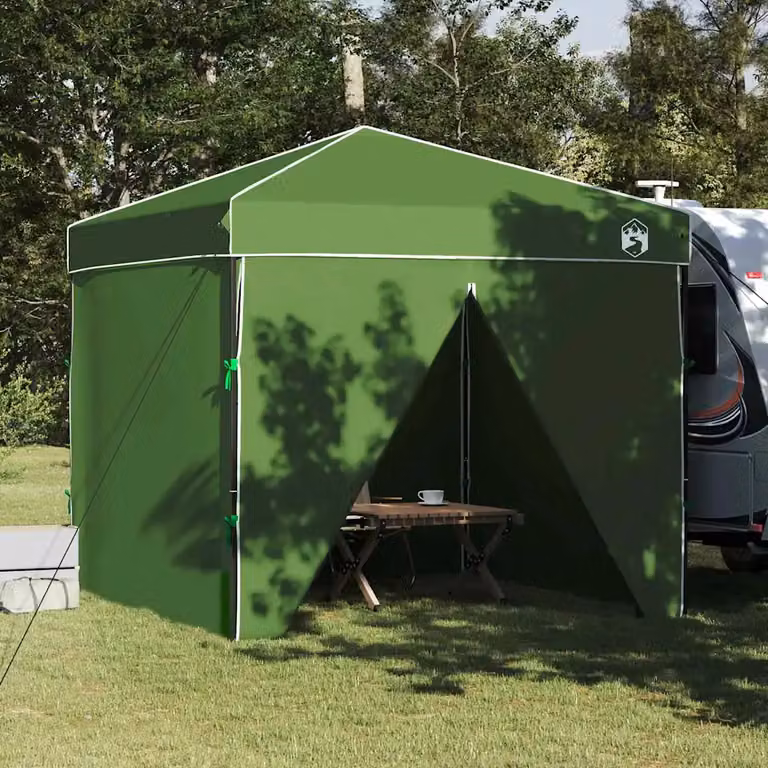 vidaXL Tenda Gazebo in Tessuto Verde L: 243 cm, P: 243 cm, H: 251 cm