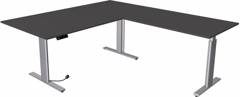 Kerkmann 2359 Kerkmann Move 3 höhenverstellbarer Schreibtisch anthrazit L-Form