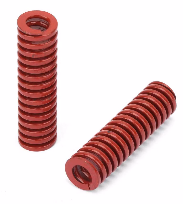 2 molle a compression, colore rosso, diametro esterno 10 mm, diametro interno 5 mm, lunghezza 35 mm (modello TM10)