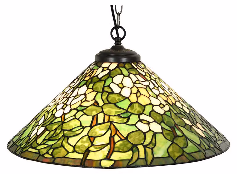 Clayre & Eef lampada a sospensione Tiffany Ø 50 cm in vetro verde