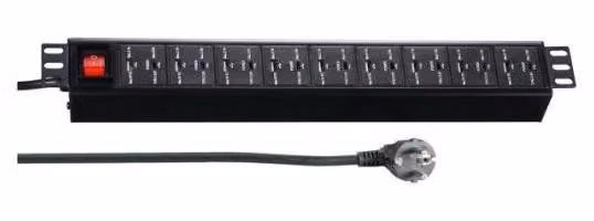EFB EK631USB.1,5 EFB 19''1,5HE Steckdosenl. USB 9xA/9xC mit Schalter 3m, sw
