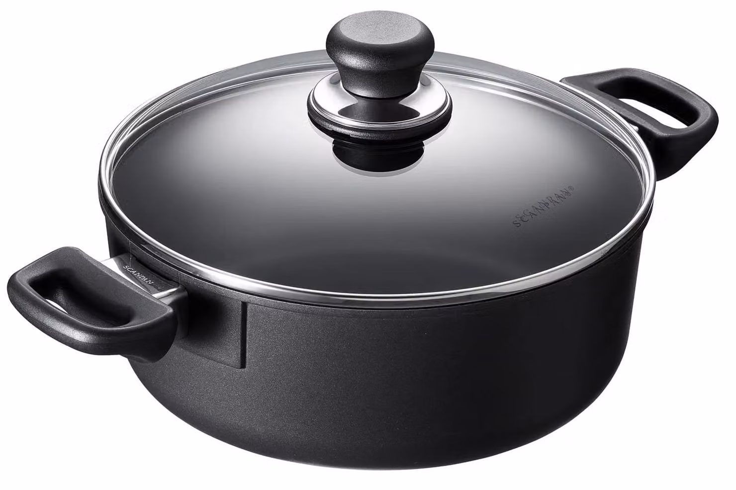 Casseruola bassa serie Classic in alluminio antiaderente con maniglie e coperchio in vetro, diam. 26cm