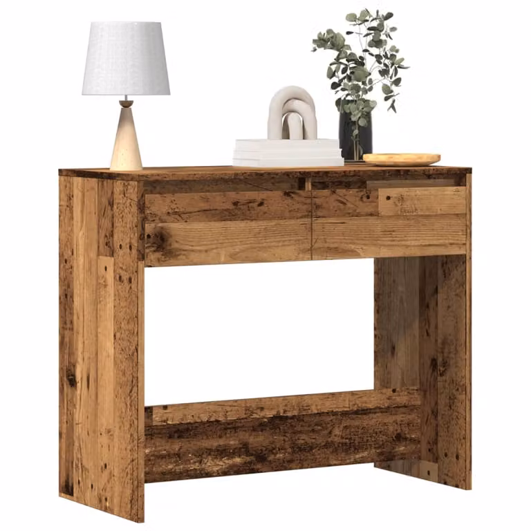 vidaXL Tavolino Consolle in Legno Vecchio Marrone L: 89 cm, P: 41 cm, H: 76,5 cm