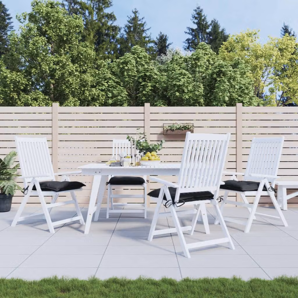 Set di 4 cuscini per pallet vidaXL neri in tessuto Oxford traspirante e idrorepellente, L/P/H: 50 x 50 x 7 cm