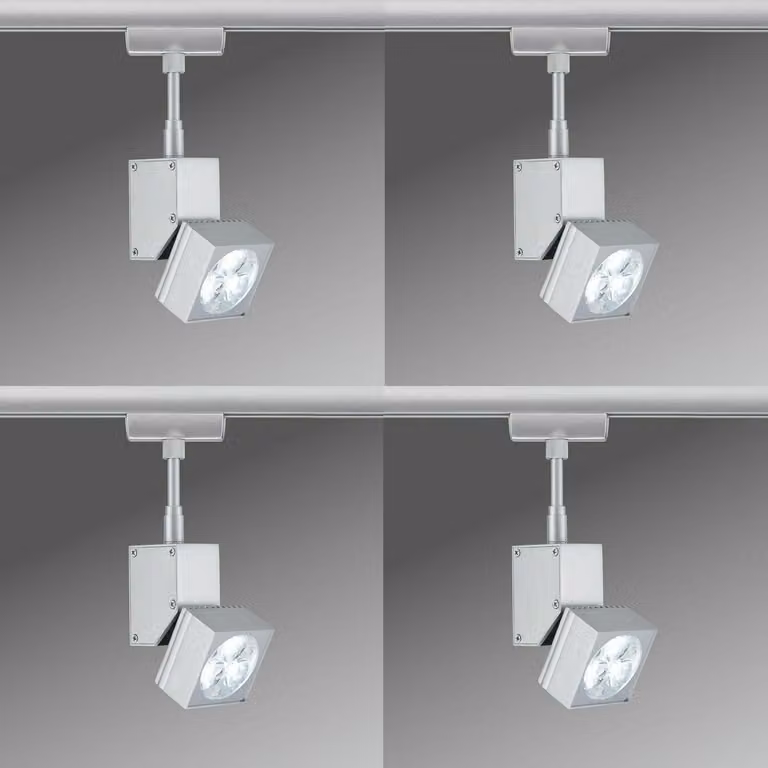 Set da 4 binari Paulmann URail Light&Easy Spot LEDmanz1 1x3W cromo opaco 230 V metallo