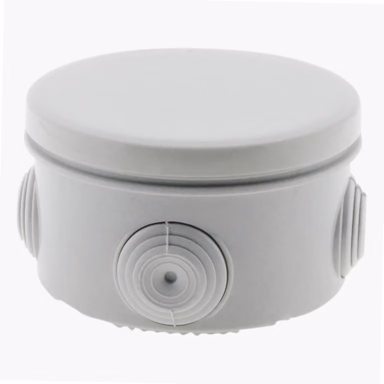 Scatola impermeabile IP55, forma rotonda, dimensioni 85 x 45 mm