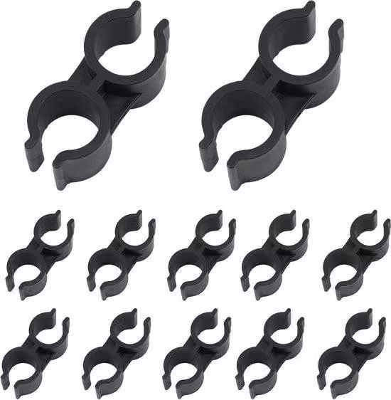 Set di staffe a forma di "H" in plastica - 12 pezzi - Resistente - Adatta per interni ed esterni - Facile da usare