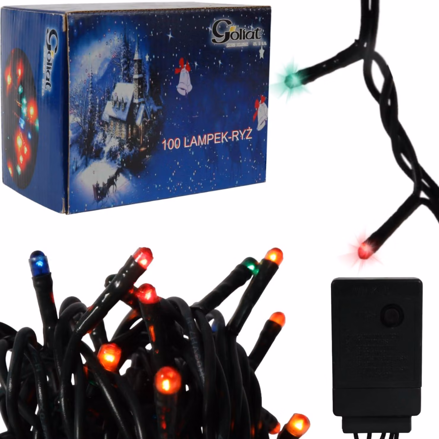 Luci Di Natale A Led 100 Pezzi Tipo Riso Con Programmatore Multicolore