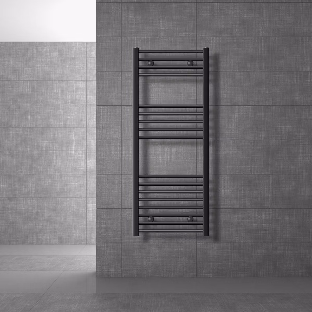 LuxeBath radiatore bagno Sahara - 500 x 1200 mm - antracite - diritto con attacco laterale - radiatore scaldasalviette asciugacapelli, senza elemento riscaldante