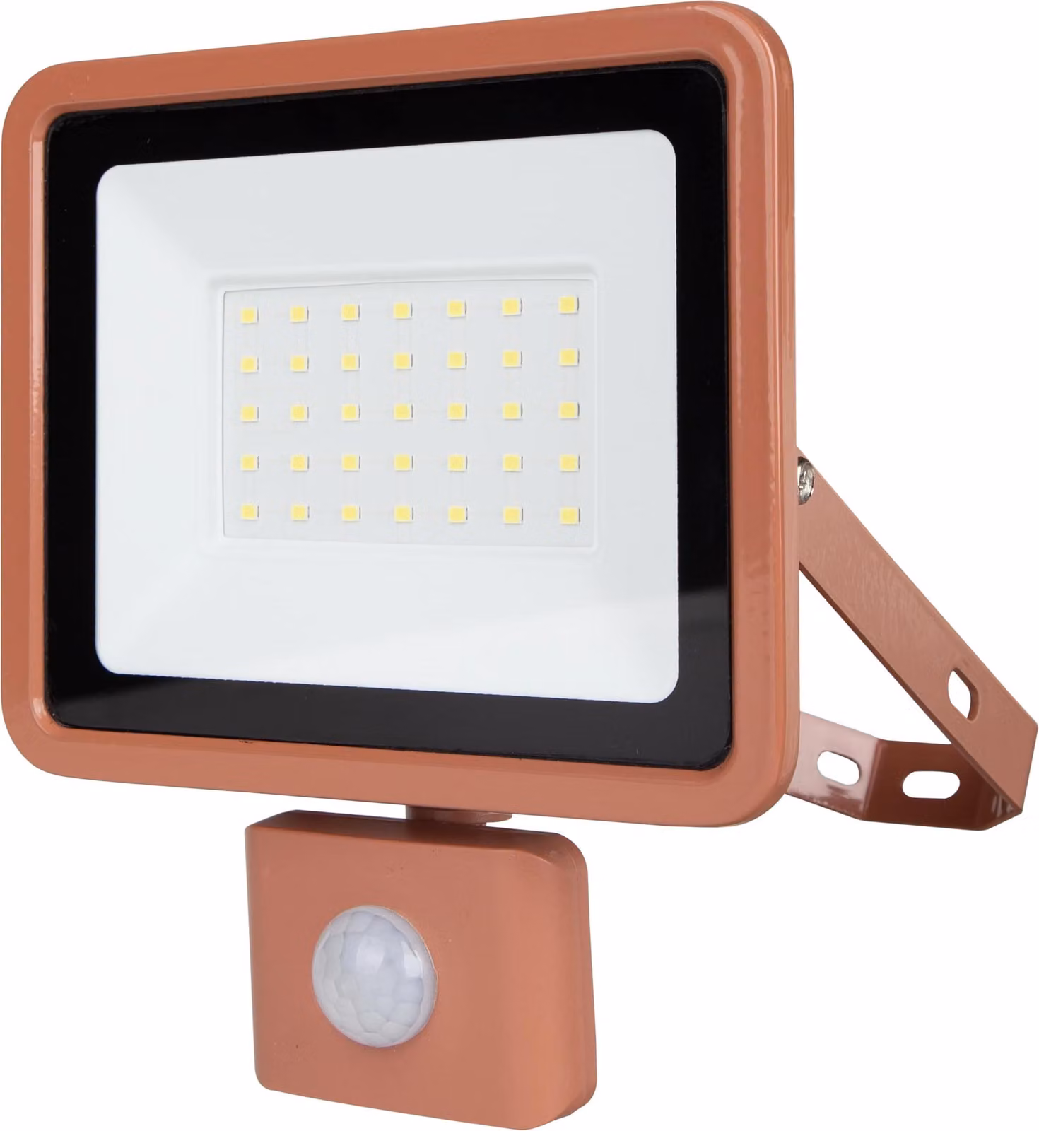 REV Proiettore LED Eco+, con sensore, 30W, 6500K, 2550lm, bianco freddo, IP44, terracotta