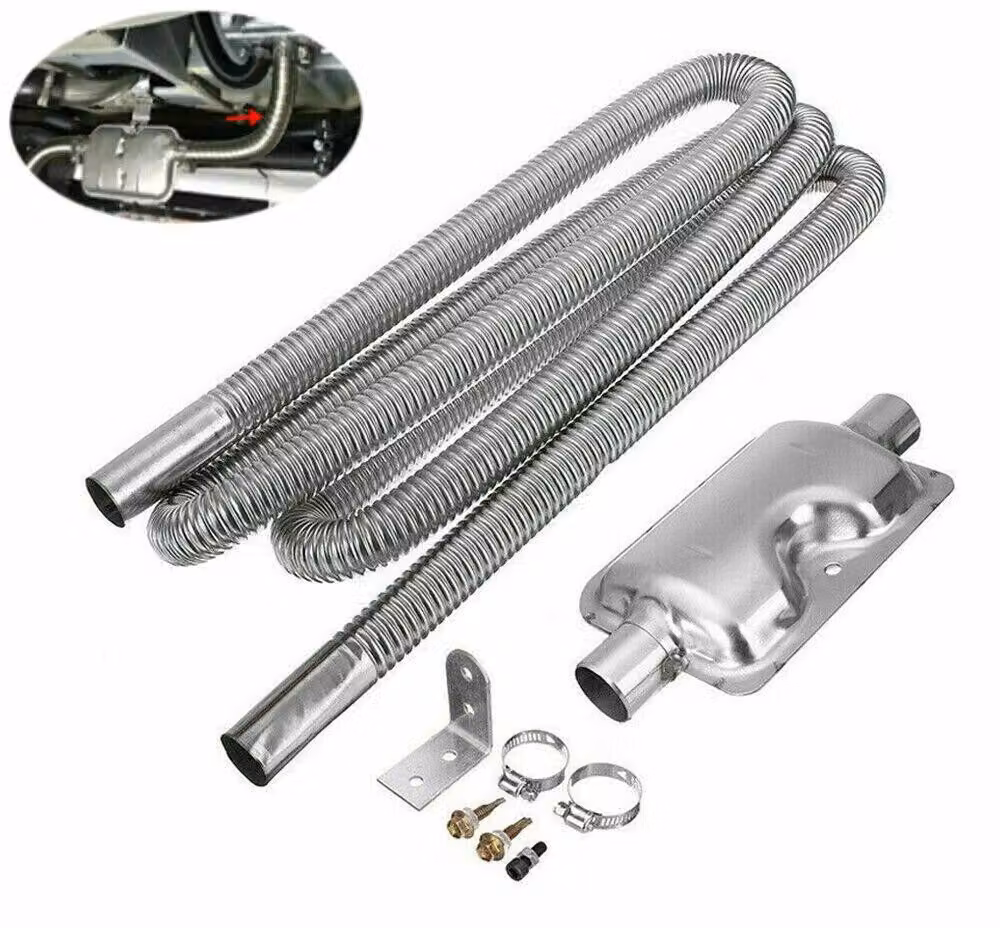 Scarico e silenziatore per riscaldatore diesel - Riscaldatore ausiliario per veicoli - Acciaio inossidabile - 60 cm
