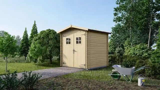 Casetta da giardino in legno ALTANKA modello DOM565 colore naturale, superficie 4m2, L/P: 2 x 2 m, spessore 19 mm