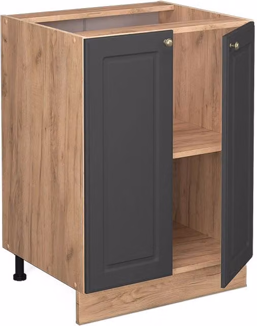 Mobiletto base cucina Fame-Line Antracite-oro/Rovere dorato 60 cm, PL Antracite Vicco
