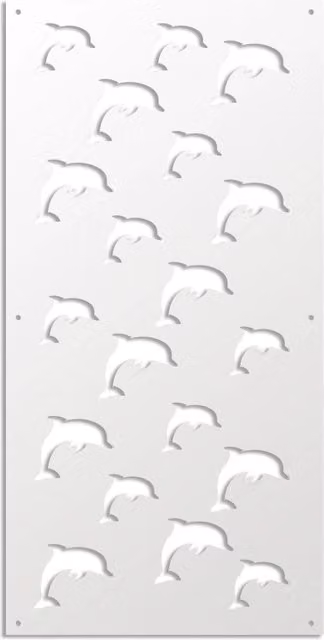 DOLPHIN - Pannello in PVC traforato - Parasole Misura: 98x198 cm, Colore: bianco