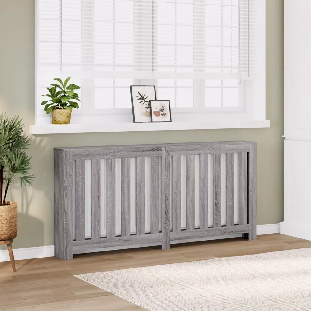 Copertura per radiatori vidaXL Sonoma grigio L: 175 cm, P: 20 cm, H: 82 cm